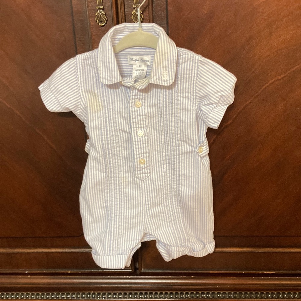6 month old Ralph Lauren onesie